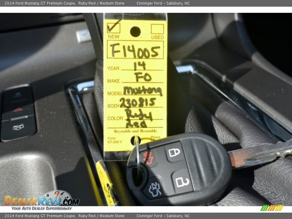 2014 Ford Mustang GT Premium Coupe Ruby Red / Medium Stone Photo #31
