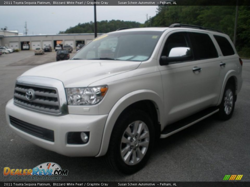 2011 Toyota Sequoia Platinum Blizzard White Pearl / Graphite Gray Photo #13