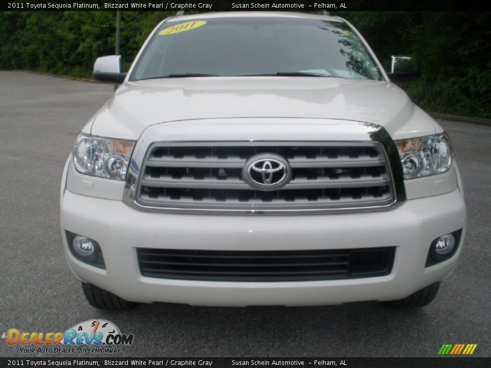 2011 Toyota Sequoia Platinum Blizzard White Pearl / Graphite Gray Photo #14