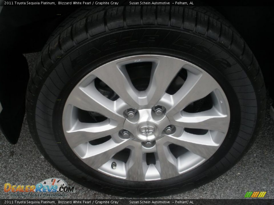 2011 Toyota Sequoia Platinum Blizzard White Pearl / Graphite Gray Photo #15