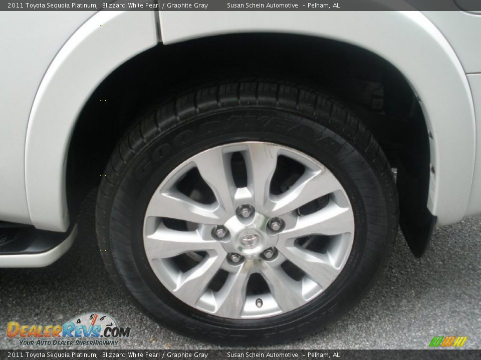 2011 Toyota Sequoia Platinum Blizzard White Pearl / Graphite Gray Photo #16