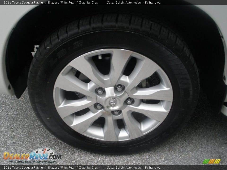 2011 Toyota Sequoia Platinum Blizzard White Pearl / Graphite Gray Photo #17