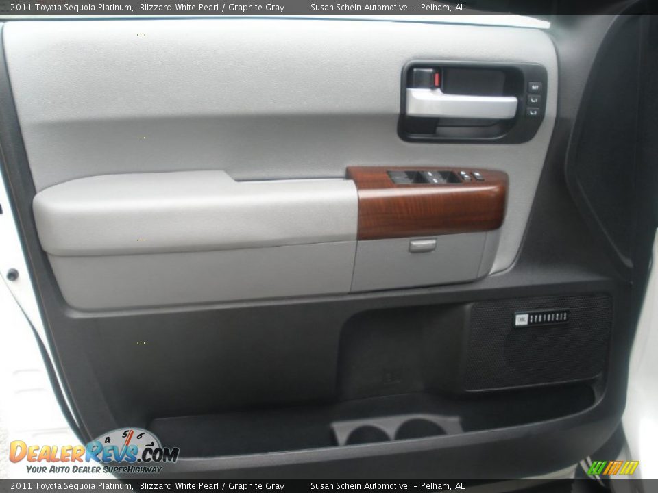 2011 Toyota Sequoia Platinum Blizzard White Pearl / Graphite Gray Photo #19