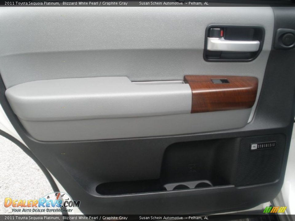 2011 Toyota Sequoia Platinum Blizzard White Pearl / Graphite Gray Photo #21
