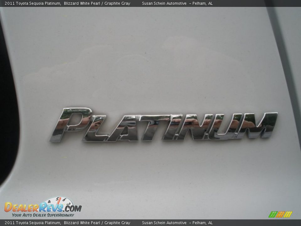 2011 Toyota Sequoia Platinum Blizzard White Pearl / Graphite Gray Photo #22