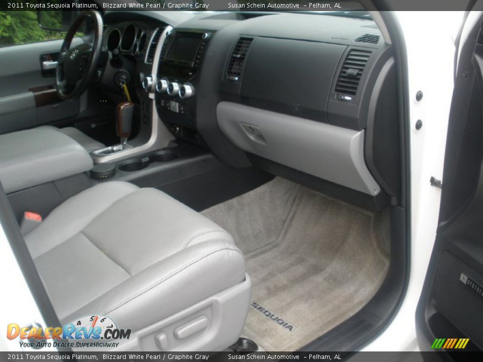 2011 Toyota Sequoia Platinum Blizzard White Pearl / Graphite Gray Photo #25