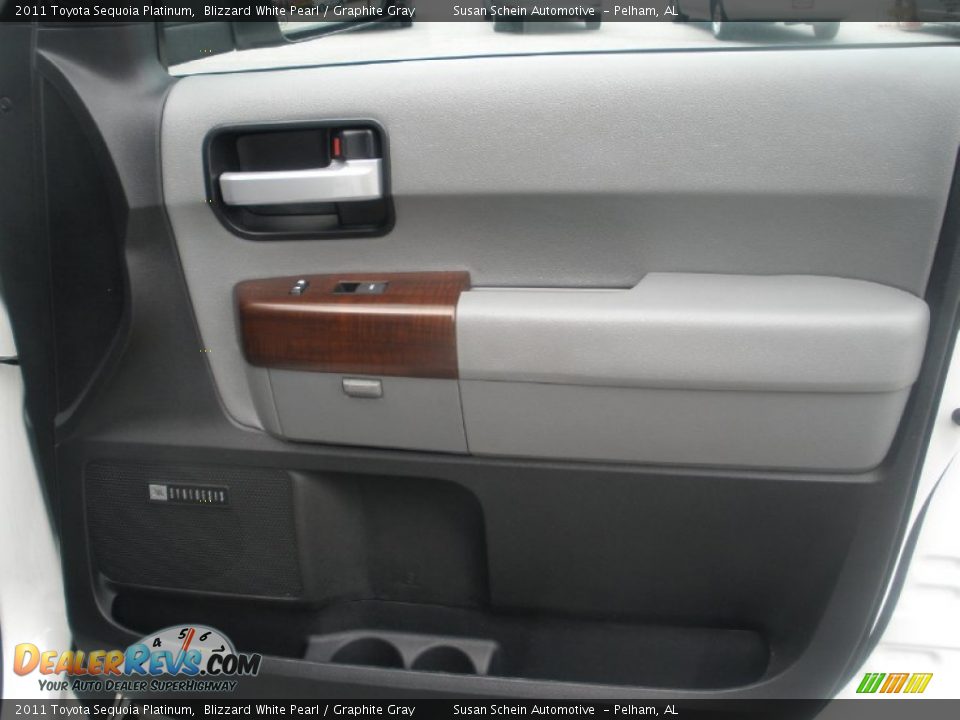 2011 Toyota Sequoia Platinum Blizzard White Pearl / Graphite Gray Photo #26