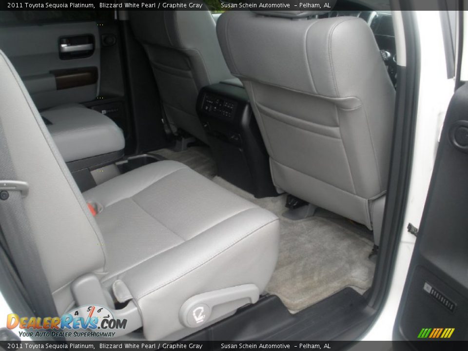 2011 Toyota Sequoia Platinum Blizzard White Pearl / Graphite Gray Photo #27