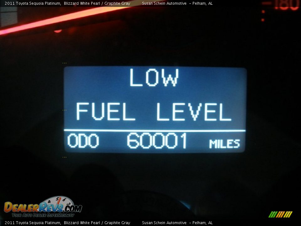 2011 Toyota Sequoia Platinum Blizzard White Pearl / Graphite Gray Photo #31