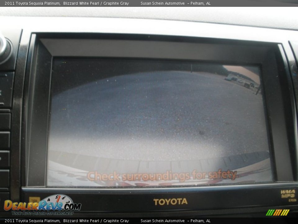 2011 Toyota Sequoia Platinum Blizzard White Pearl / Graphite Gray Photo #32