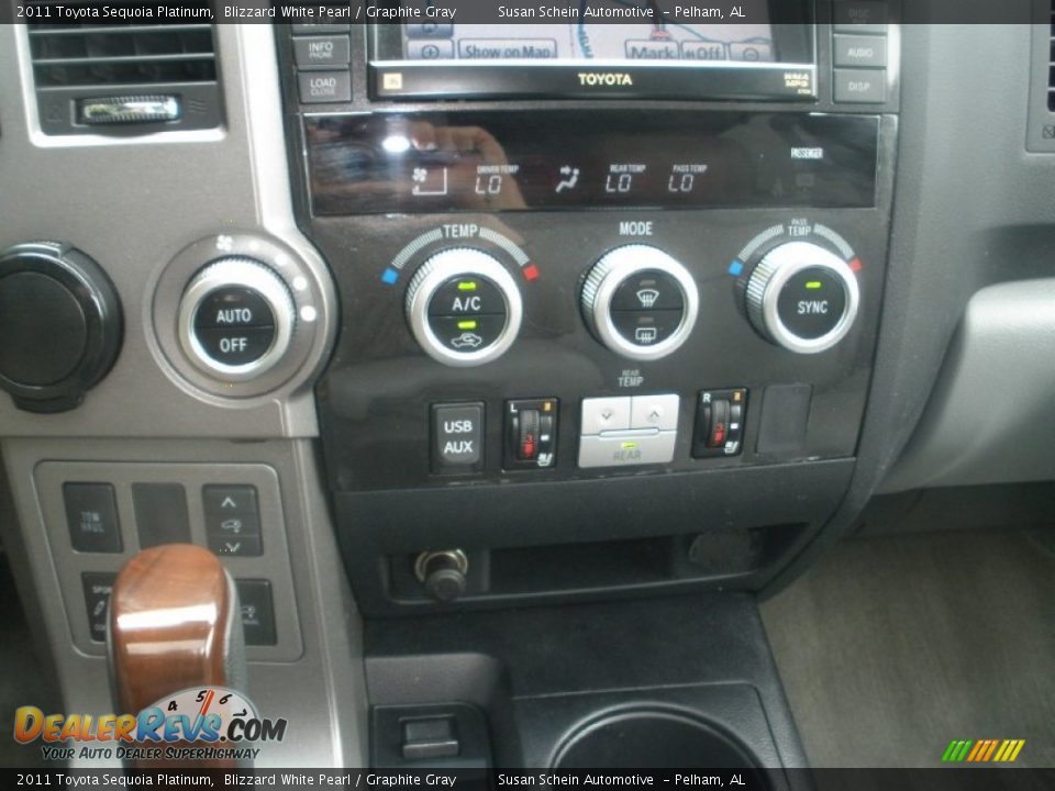 2011 Toyota Sequoia Platinum Blizzard White Pearl / Graphite Gray Photo #33