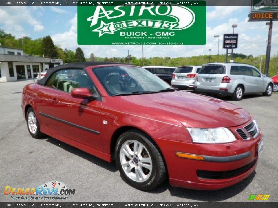 2006 Saab 9-3 2.0T Convertible Chili Red Metallic / Parchment Photo #1