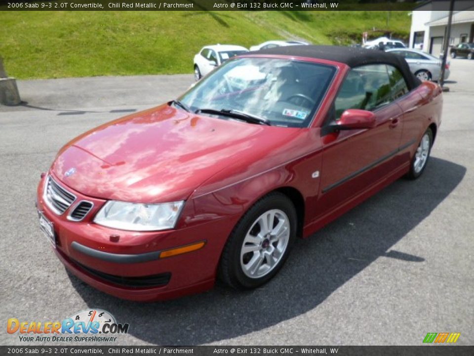 2006 Saab 9-3 2.0T Convertible Chili Red Metallic / Parchment Photo #3