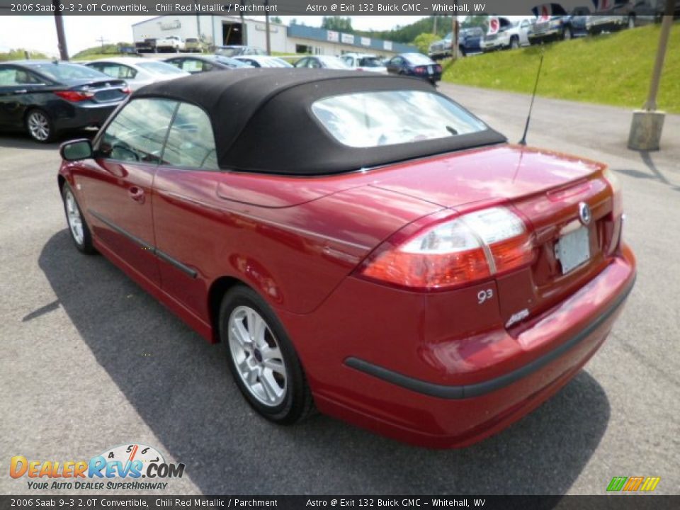 2006 Saab 9-3 2.0T Convertible Chili Red Metallic / Parchment Photo #5