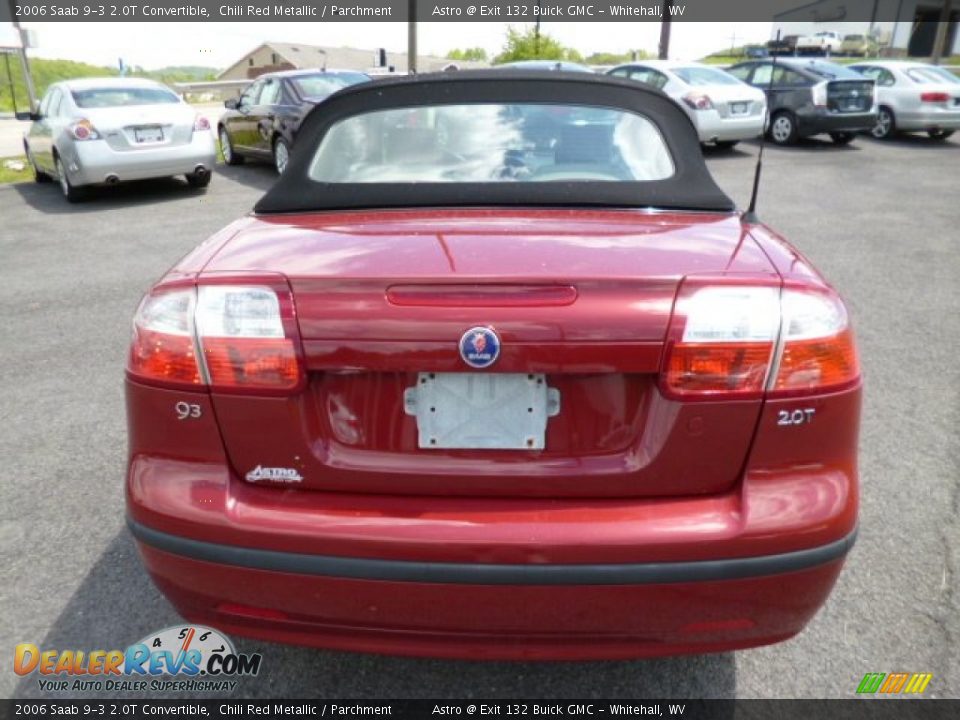 2006 Saab 9-3 2.0T Convertible Chili Red Metallic / Parchment Photo #6