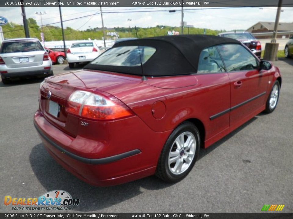 2006 Saab 9-3 2.0T Convertible Chili Red Metallic / Parchment Photo #7