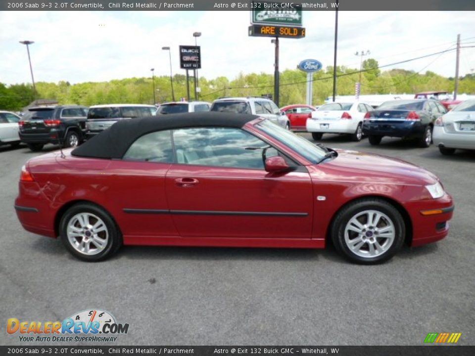 2006 Saab 9-3 2.0T Convertible Chili Red Metallic / Parchment Photo #8