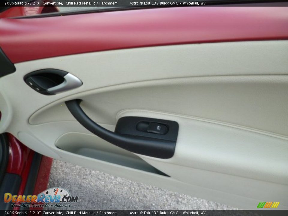 2006 Saab 9-3 2.0T Convertible Chili Red Metallic / Parchment Photo #11