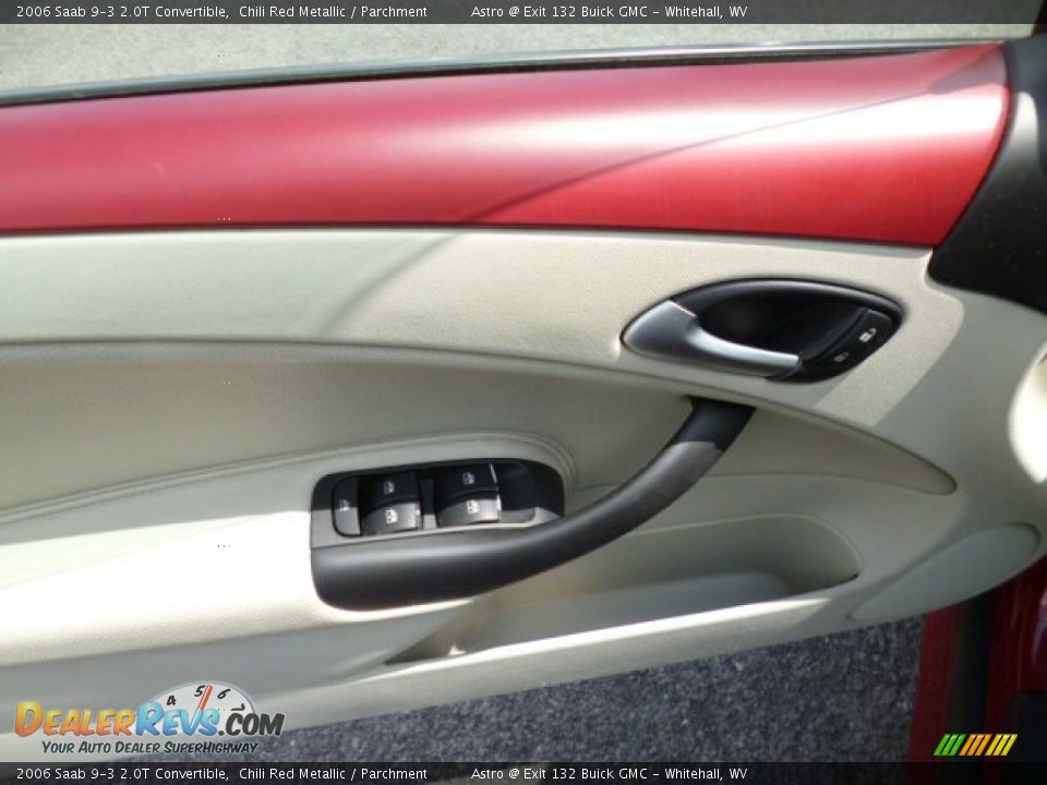 2006 Saab 9-3 2.0T Convertible Chili Red Metallic / Parchment Photo #16