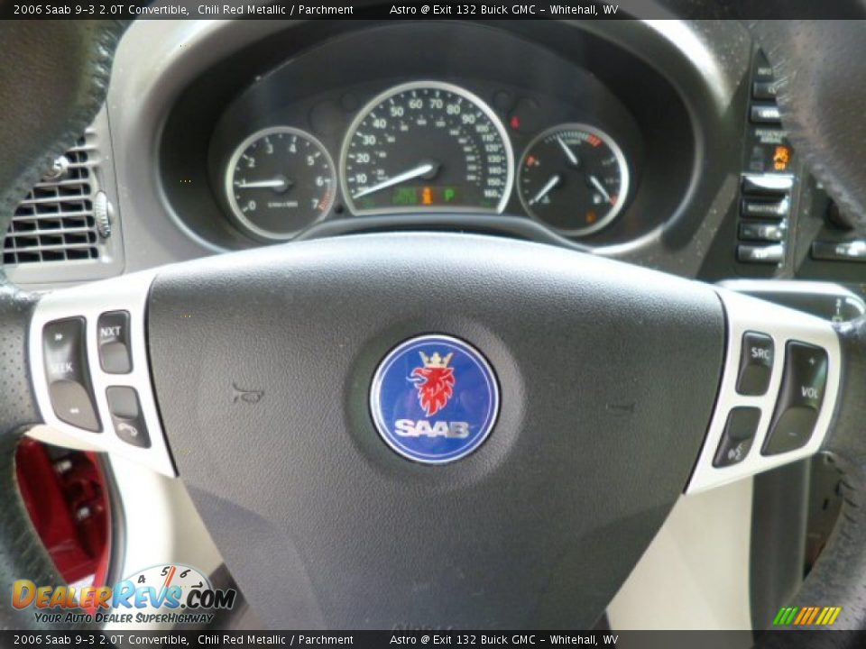 2006 Saab 9-3 2.0T Convertible Chili Red Metallic / Parchment Photo #17
