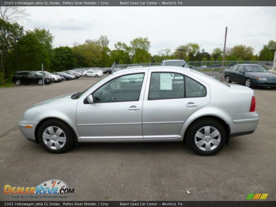 2003 Volkswagen Jetta GL Sedan Reflex Silver Metallic / Grey Photo #4