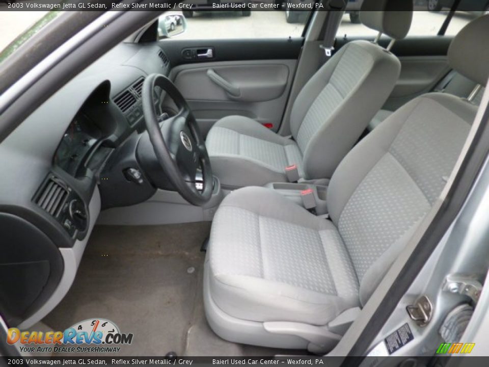 2003 Volkswagen Jetta GL Sedan Reflex Silver Metallic / Grey Photo #15