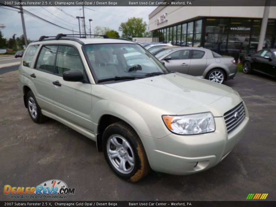 2007 Subaru Forester 2.5 X Champagne Gold Opal / Desert Beige Photo #1