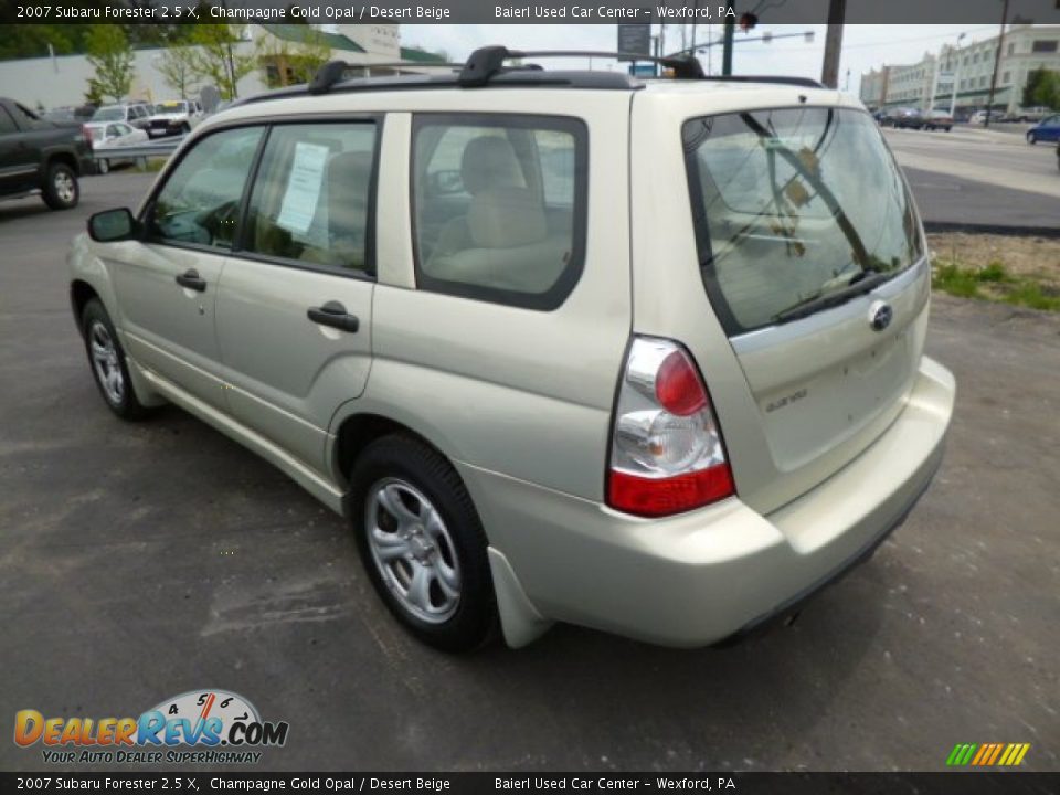 2007 Subaru Forester 2.5 X Champagne Gold Opal / Desert Beige Photo #5