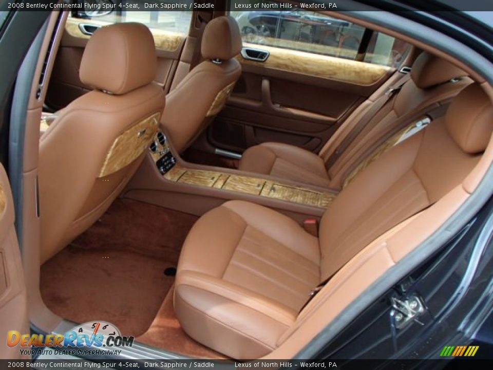 Rear Seat of 2008 Bentley Continental Flying Spur 4-Seat Photo #12