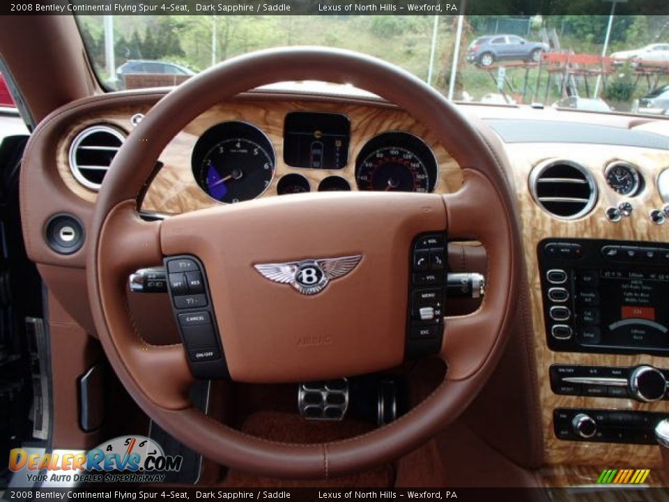 2008 Bentley Continental Flying Spur 4-Seat Steering Wheel Photo #16