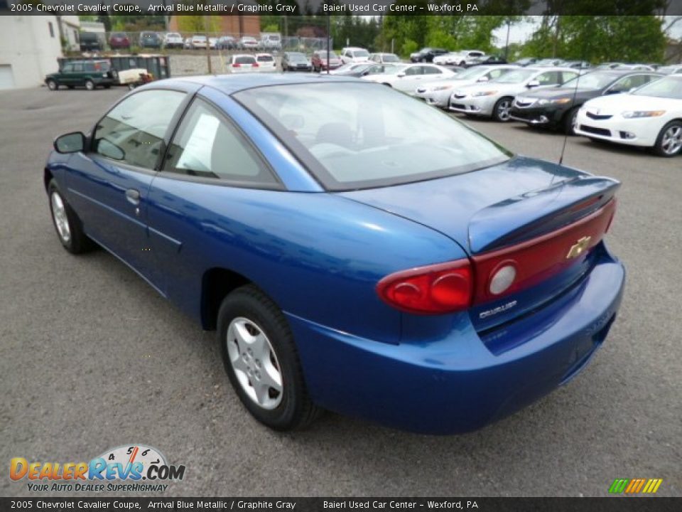 2005 Chevrolet Cavalier Coupe Arrival Blue Metallic / Graphite Gray Photo #5