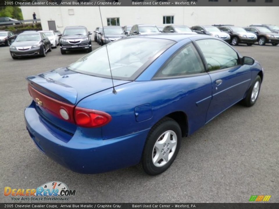 2005 Chevrolet Cavalier Coupe Arrival Blue Metallic / Graphite Gray Photo #7