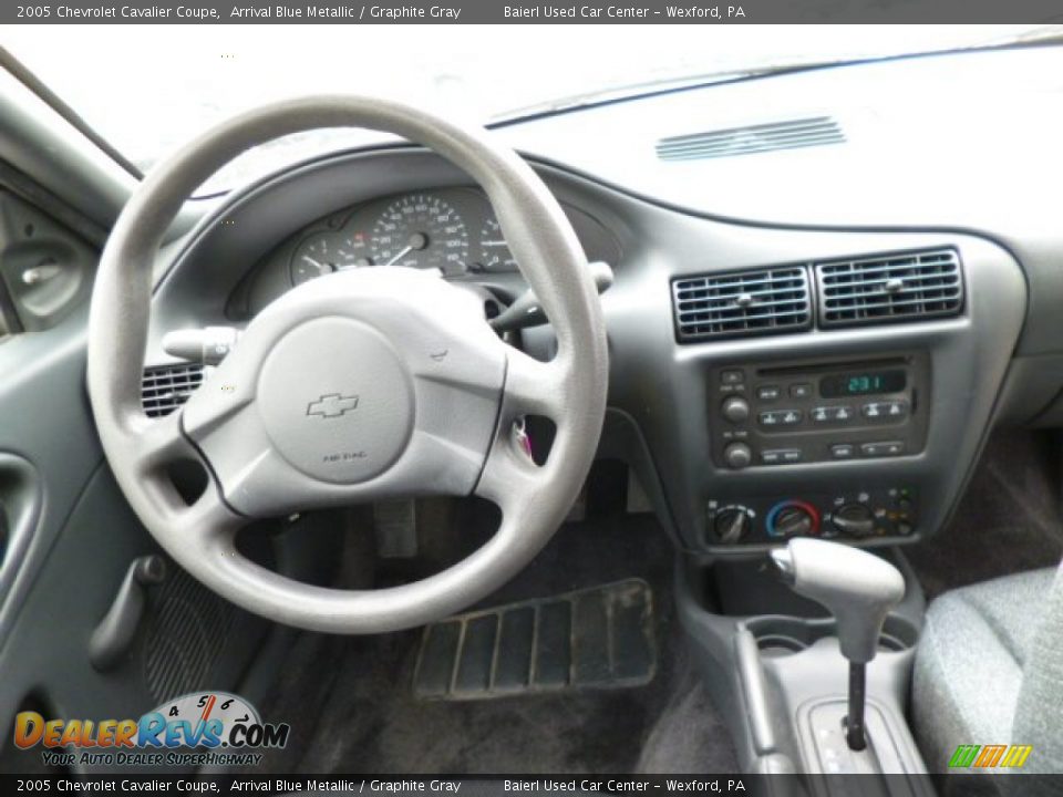 2005 Chevrolet Cavalier Coupe Arrival Blue Metallic / Graphite Gray Photo #13