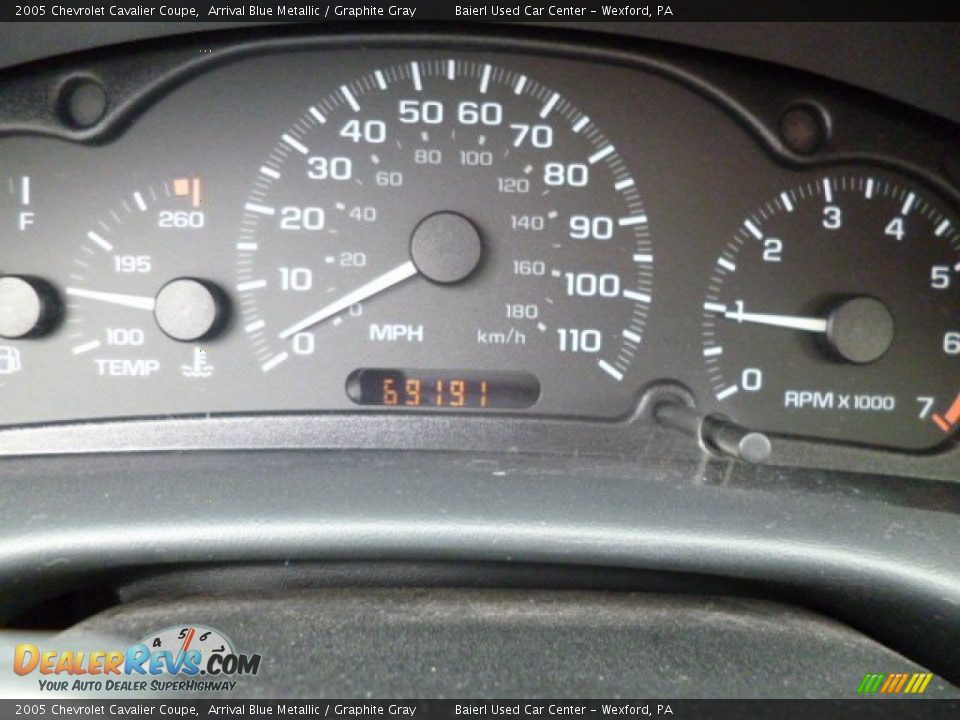 2005 Chevrolet Cavalier Coupe Arrival Blue Metallic / Graphite Gray Photo #20