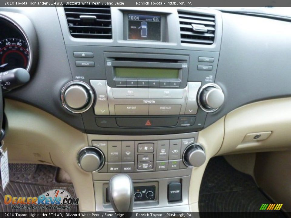 2010 Toyota Highlander SE 4WD Blizzard White Pearl / Sand Beige Photo #19