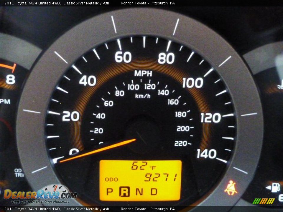 2011 Toyota RAV4 Limited 4WD Classic Silver Metallic / Ash Photo #9