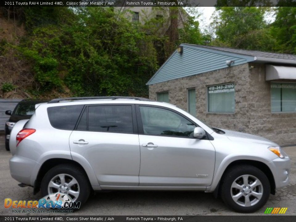 2011 Toyota RAV4 Limited 4WD Classic Silver Metallic / Ash Photo #10