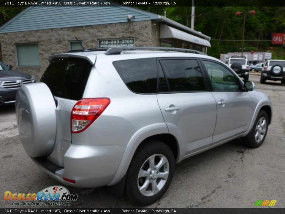 2011 Toyota RAV4 Limited 4WD Classic Silver Metallic / Ash Photo #11