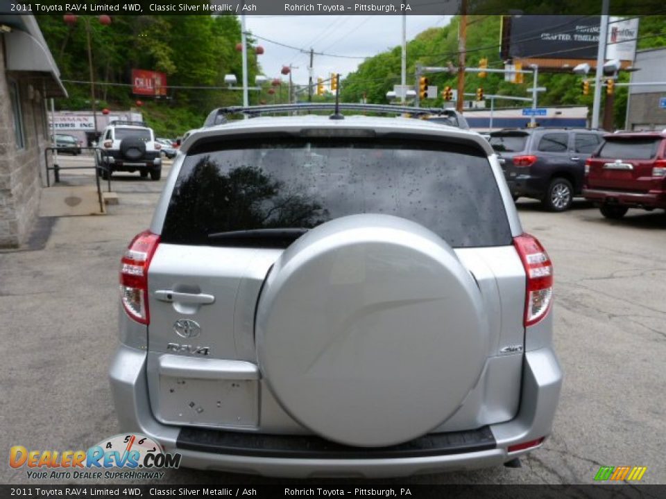 2011 Toyota RAV4 Limited 4WD Classic Silver Metallic / Ash Photo #12