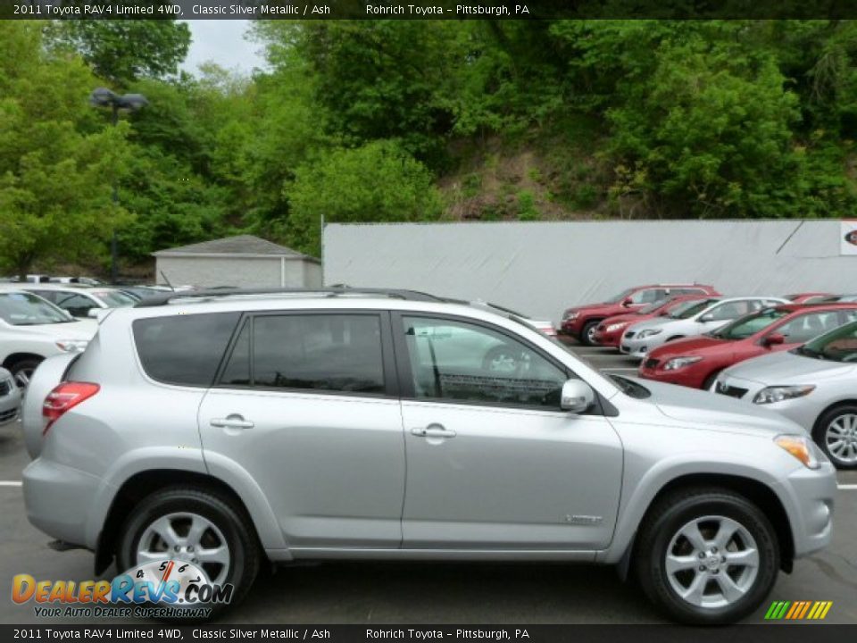 2011 Toyota RAV4 Limited 4WD Classic Silver Metallic / Ash Photo #10