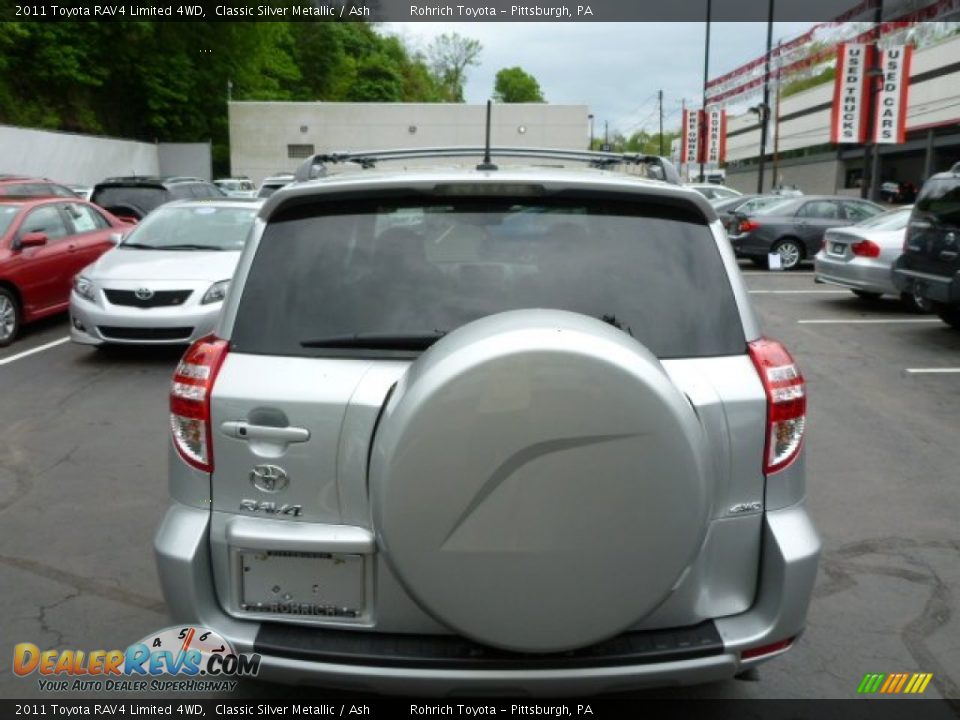 2011 Toyota RAV4 Limited 4WD Classic Silver Metallic / Ash Photo #12