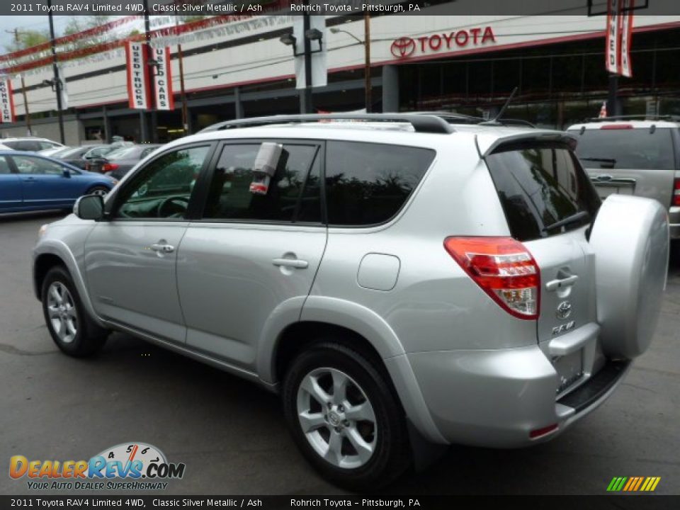 2011 Toyota RAV4 Limited 4WD Classic Silver Metallic / Ash Photo #13