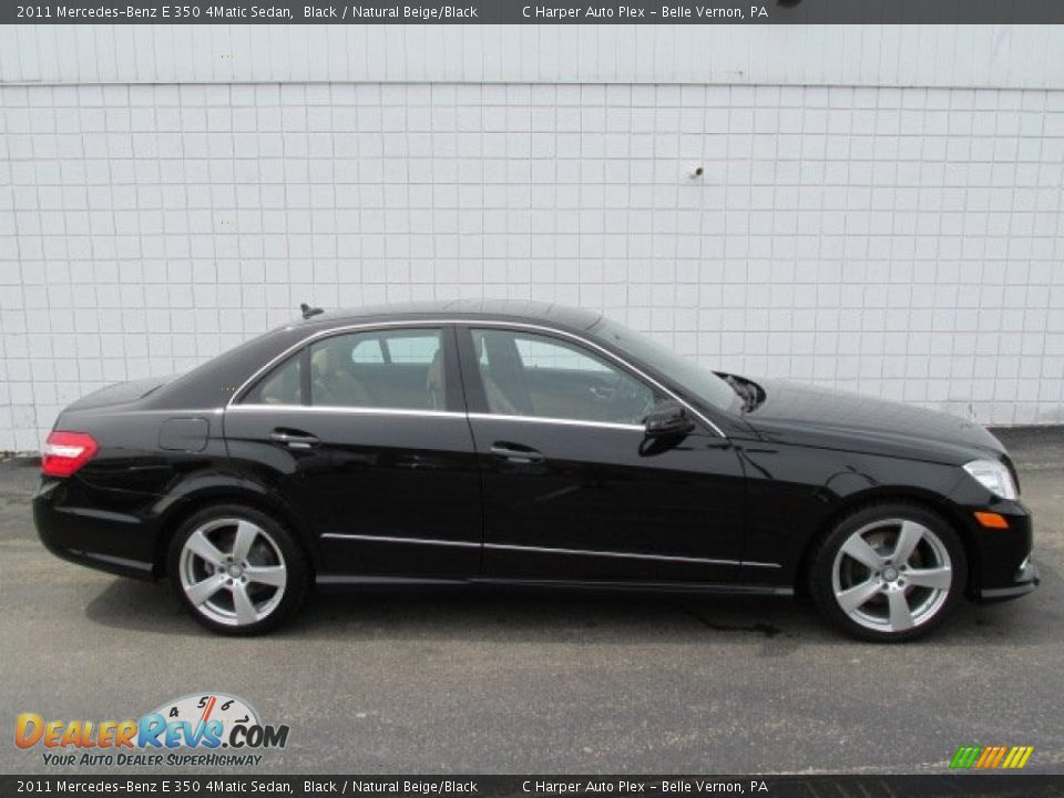 2011 Mercedes-Benz E 350 4Matic Sedan Black / Natural Beige/Black Photo #2