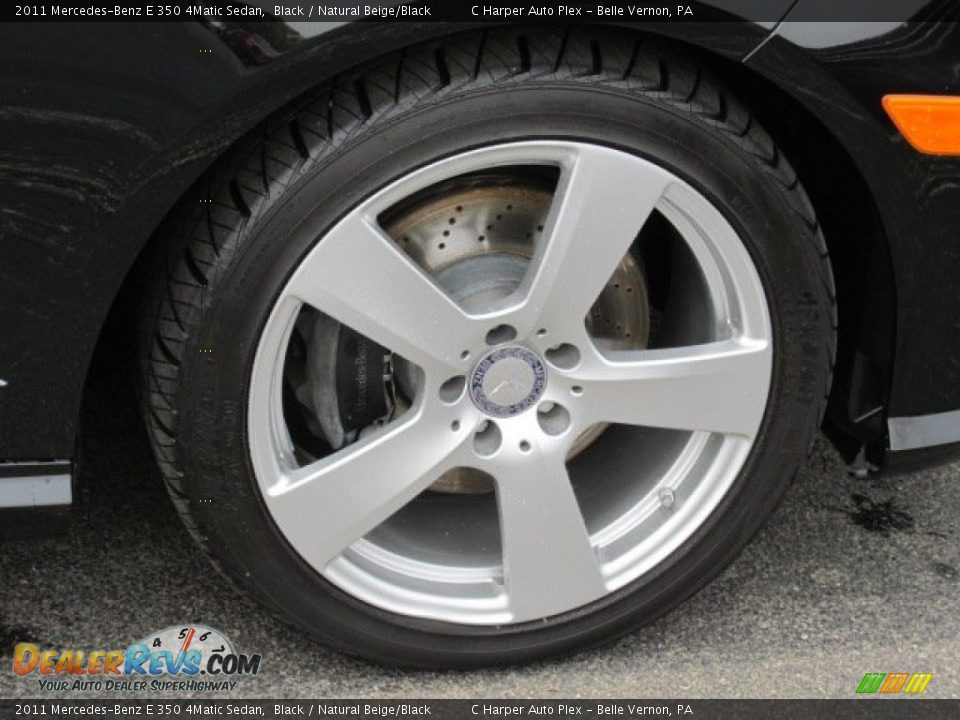 2011 Mercedes-Benz E 350 4Matic Sedan Black / Natural Beige/Black Photo #3