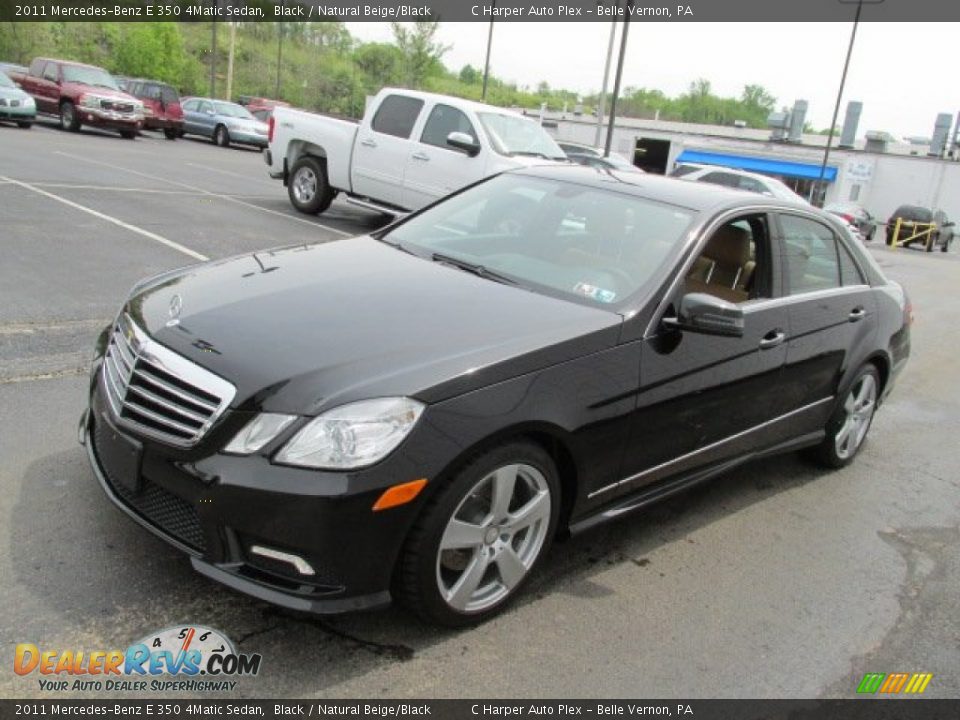 2011 Mercedes-Benz E 350 4Matic Sedan Black / Natural Beige/Black Photo #6