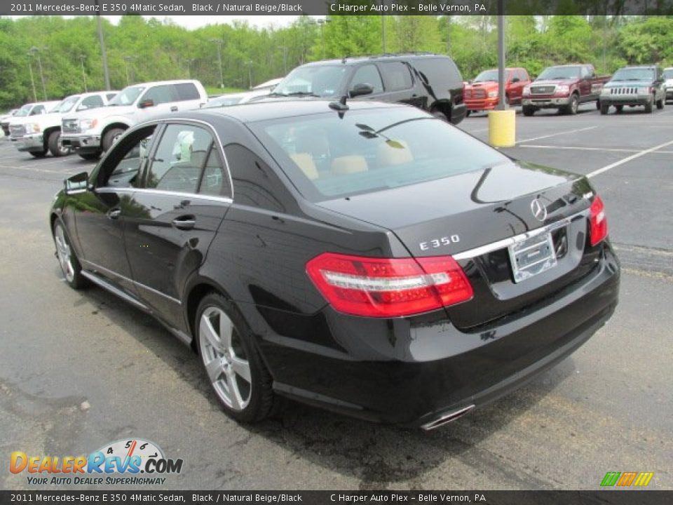 2011 Mercedes-Benz E 350 4Matic Sedan Black / Natural Beige/Black Photo #7