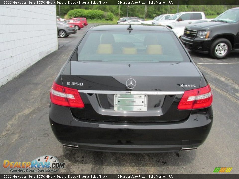 2011 Mercedes-Benz E 350 4Matic Sedan Black / Natural Beige/Black Photo #8