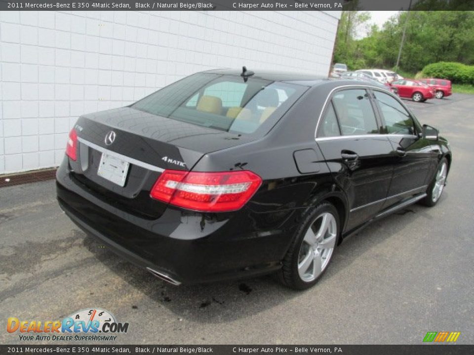 2011 Mercedes-Benz E 350 4Matic Sedan Black / Natural Beige/Black Photo #9