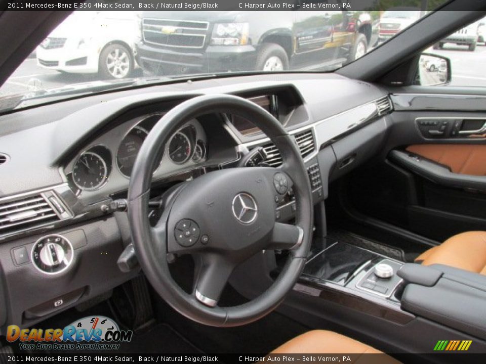 2011 Mercedes-Benz E 350 4Matic Sedan Black / Natural Beige/Black Photo #12