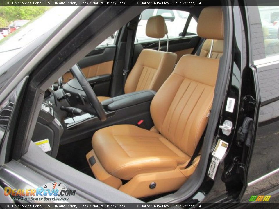 2011 Mercedes-Benz E 350 4Matic Sedan Black / Natural Beige/Black Photo #14